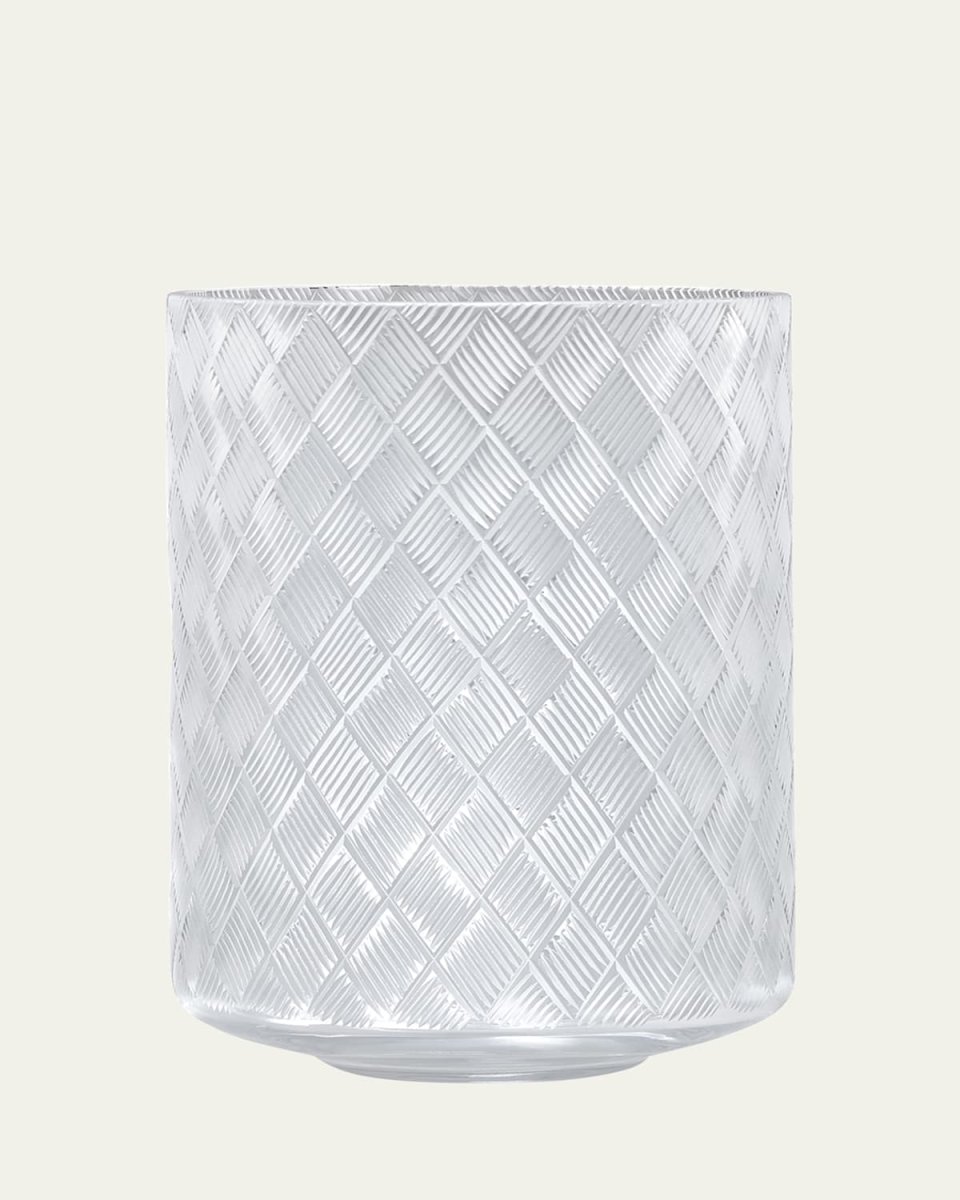 Basket Weave Wastebasket